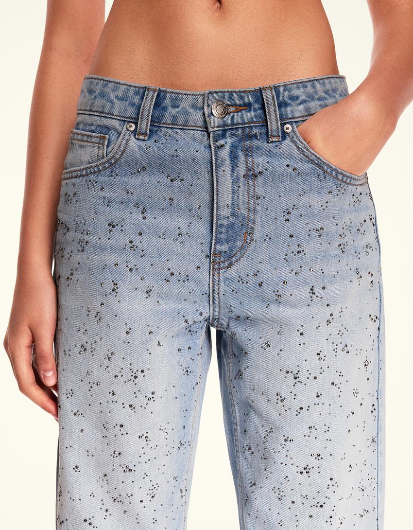 Shimmery ‘90s straight-leg jeans