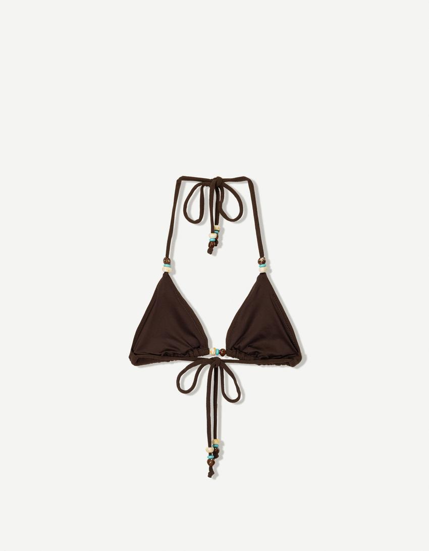 Beaded bikini top
