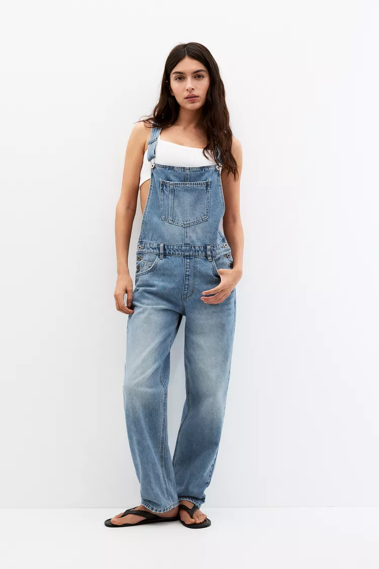 Basic denim overalls