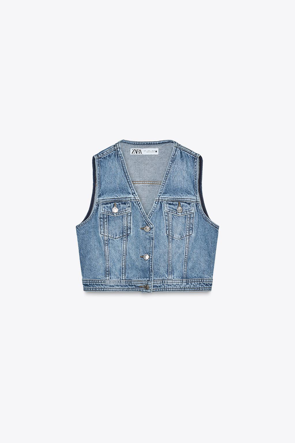 Z1975 CROPPED DENIM WAISTCOAT