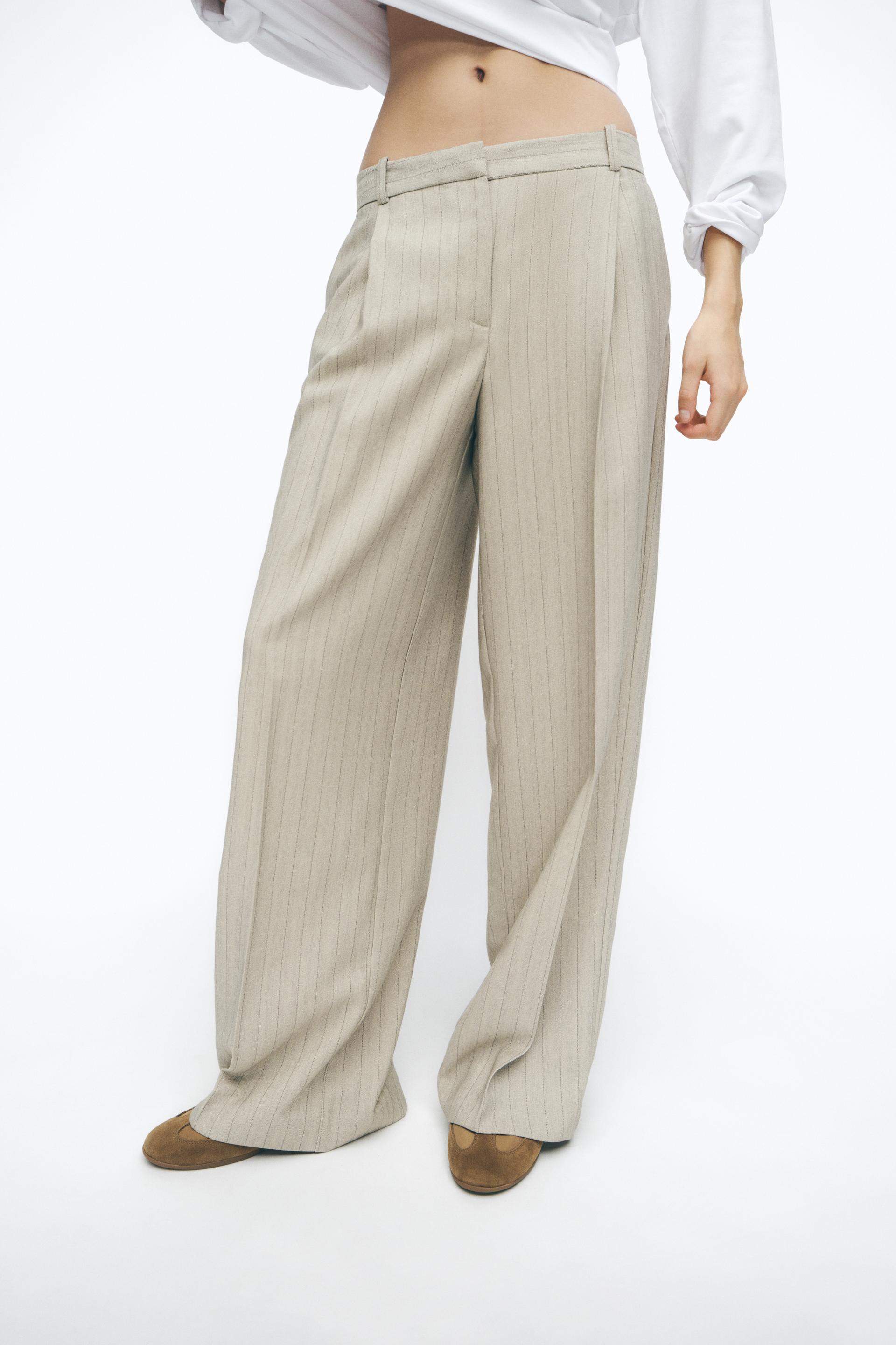 HERRINGBONE STRIPE TROUSERS