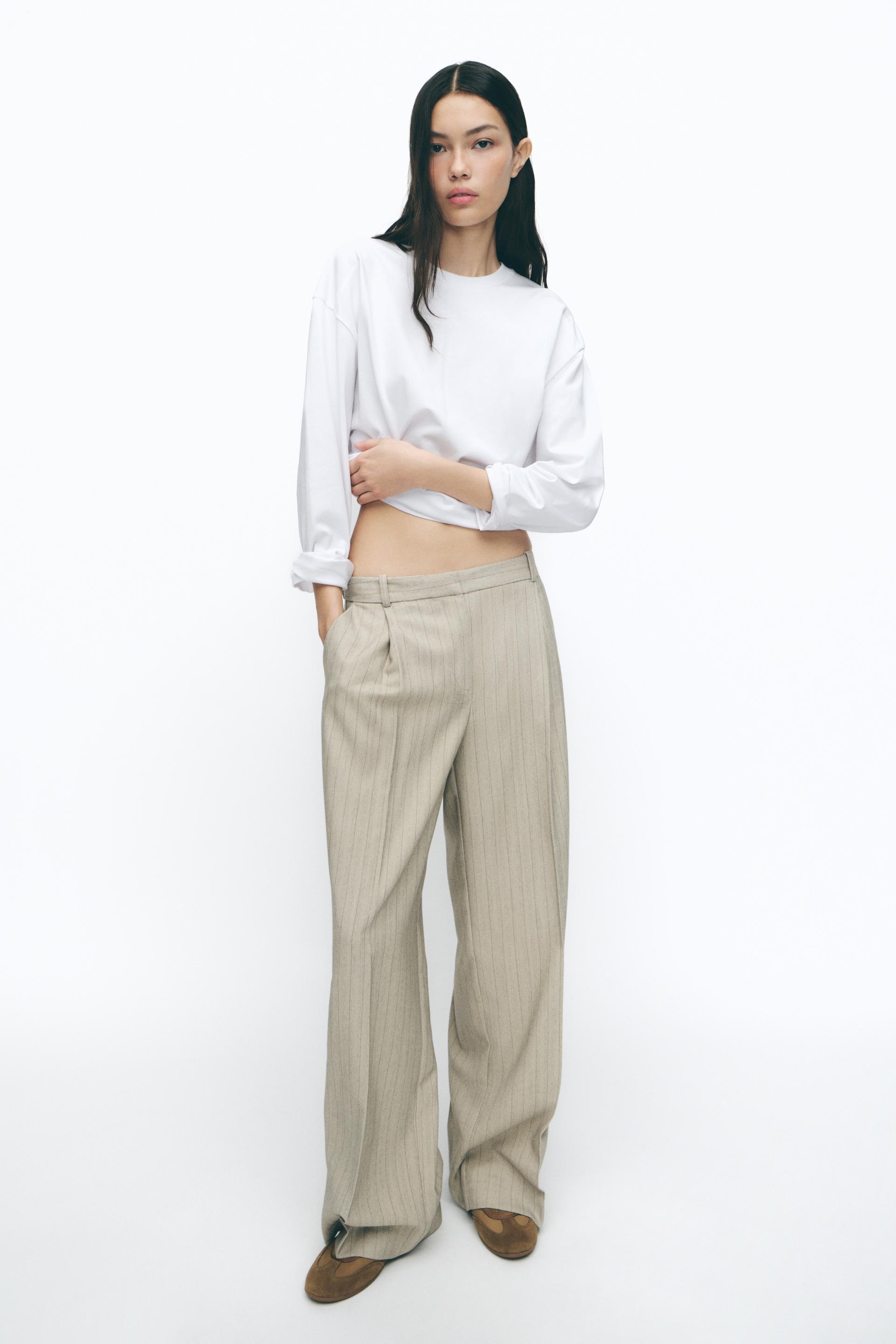 HERRINGBONE STRIPE TROUSERS