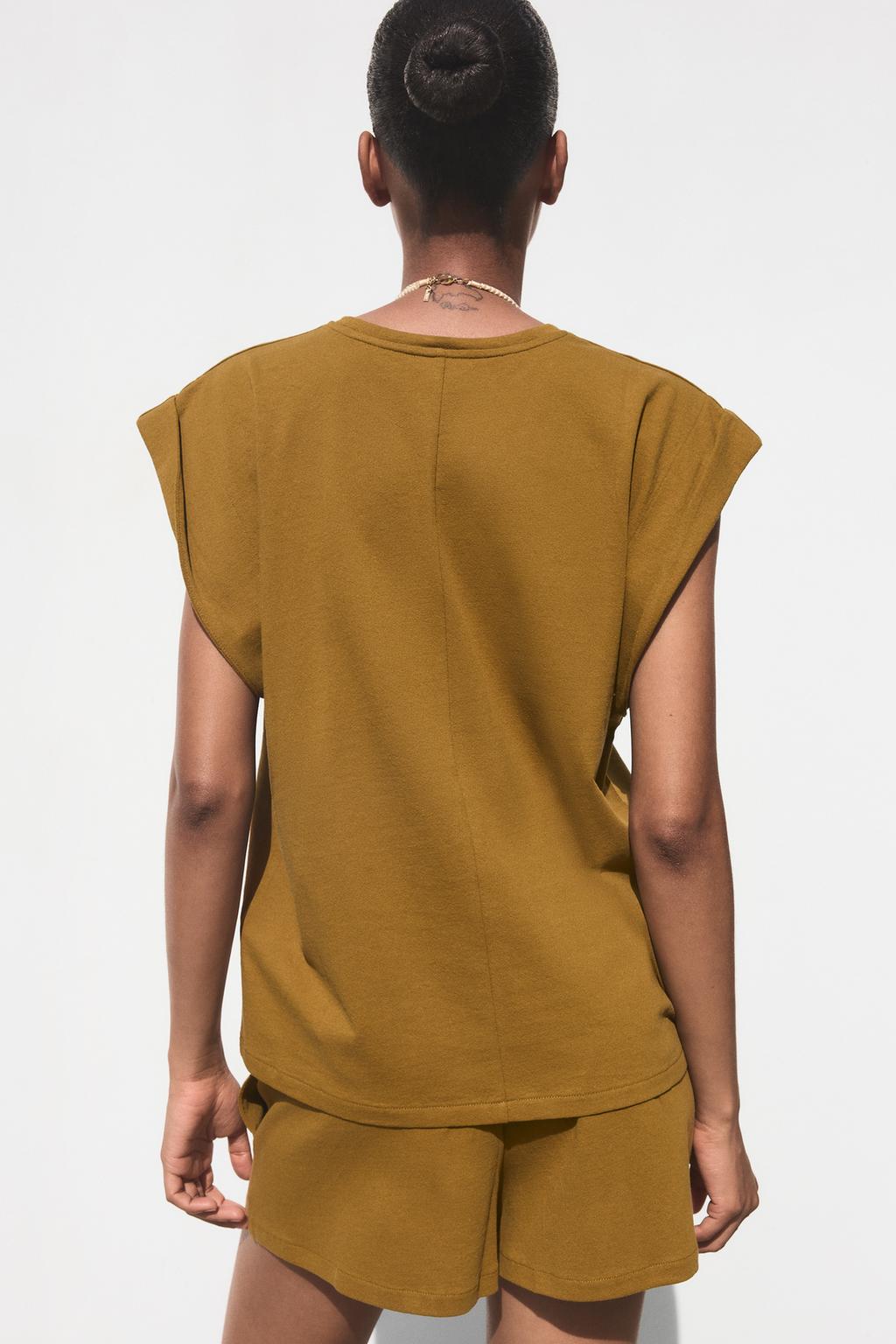 DROP SHOULDER TEXTURED T-SHIRT