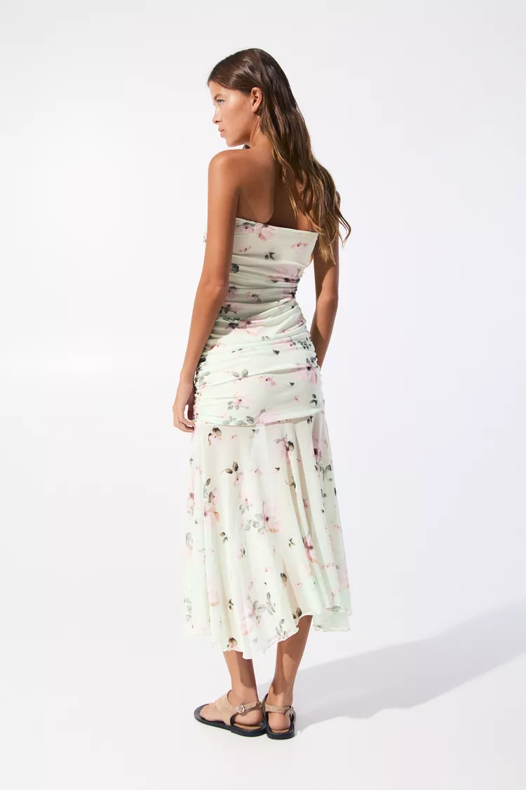Floral pattern midi dress