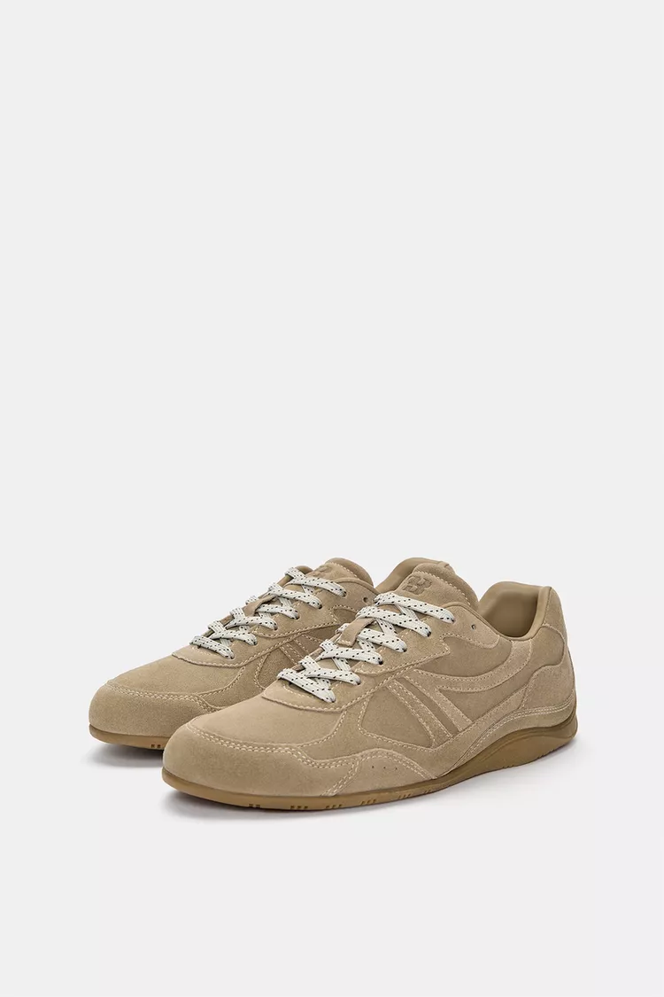 Suede leather sneakers