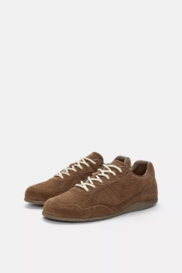 Suede leather sneakers