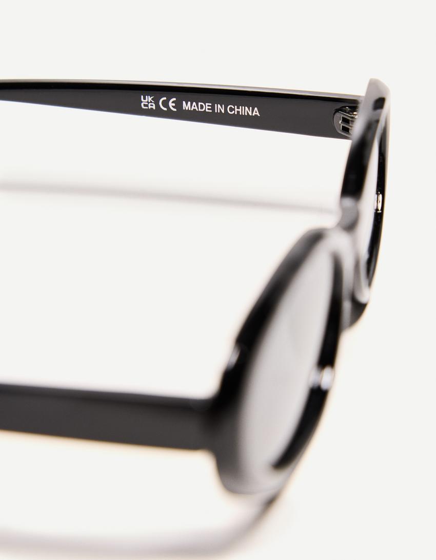 Epoxy oval sunglasses