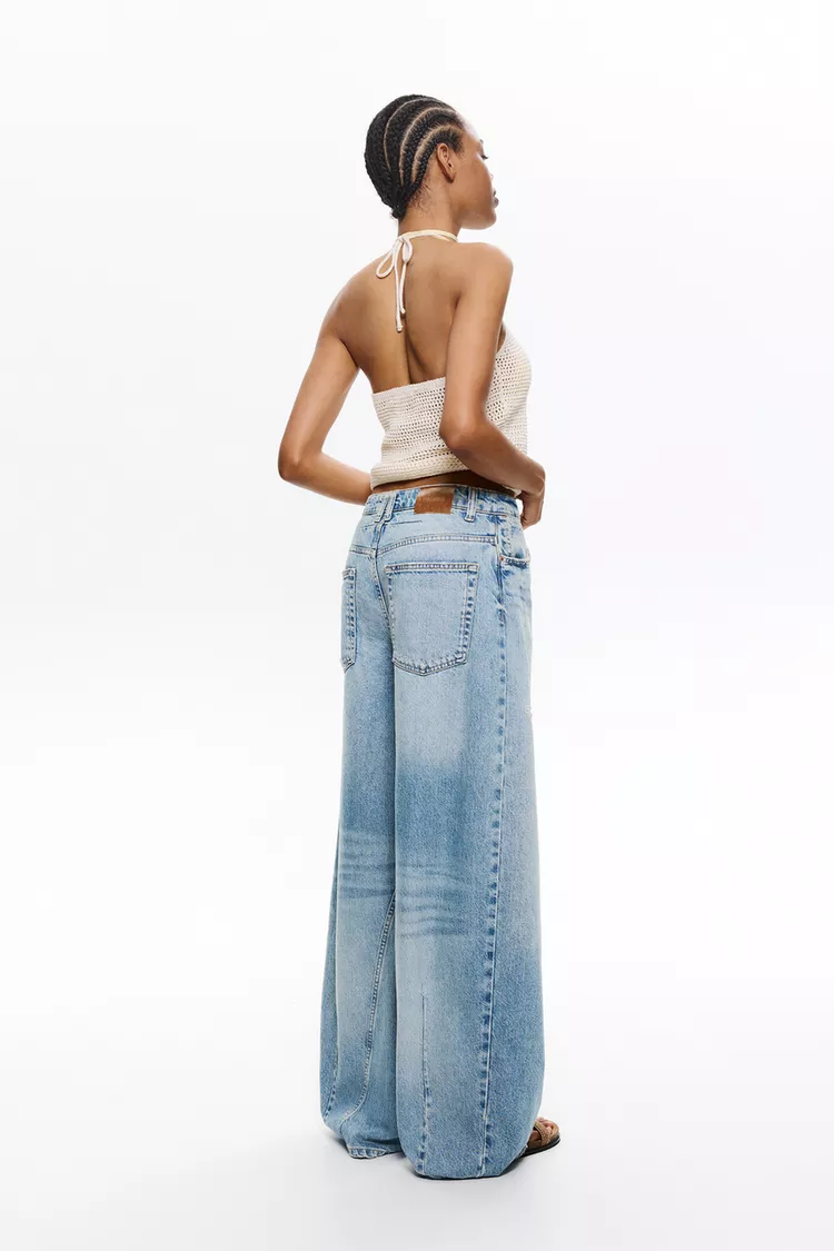 Mid-waist barrel jeans