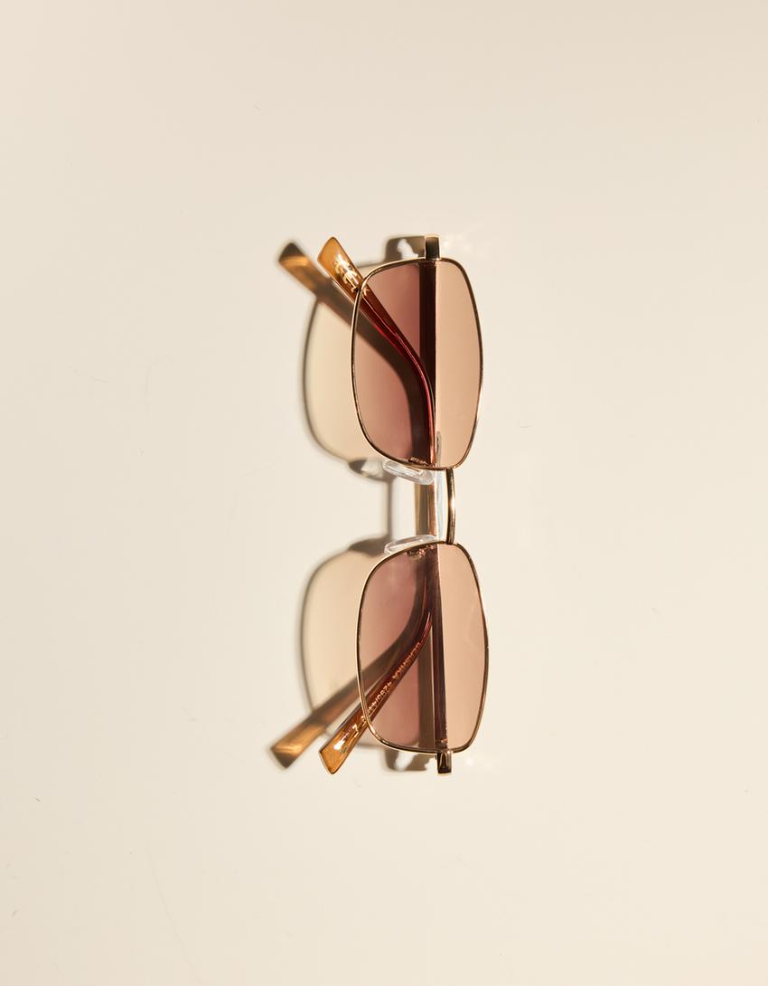 Metal-framed glasses