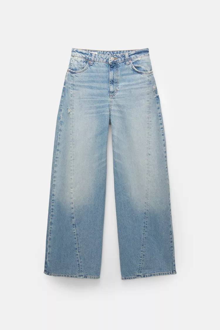 Mid-waist barrel jeans