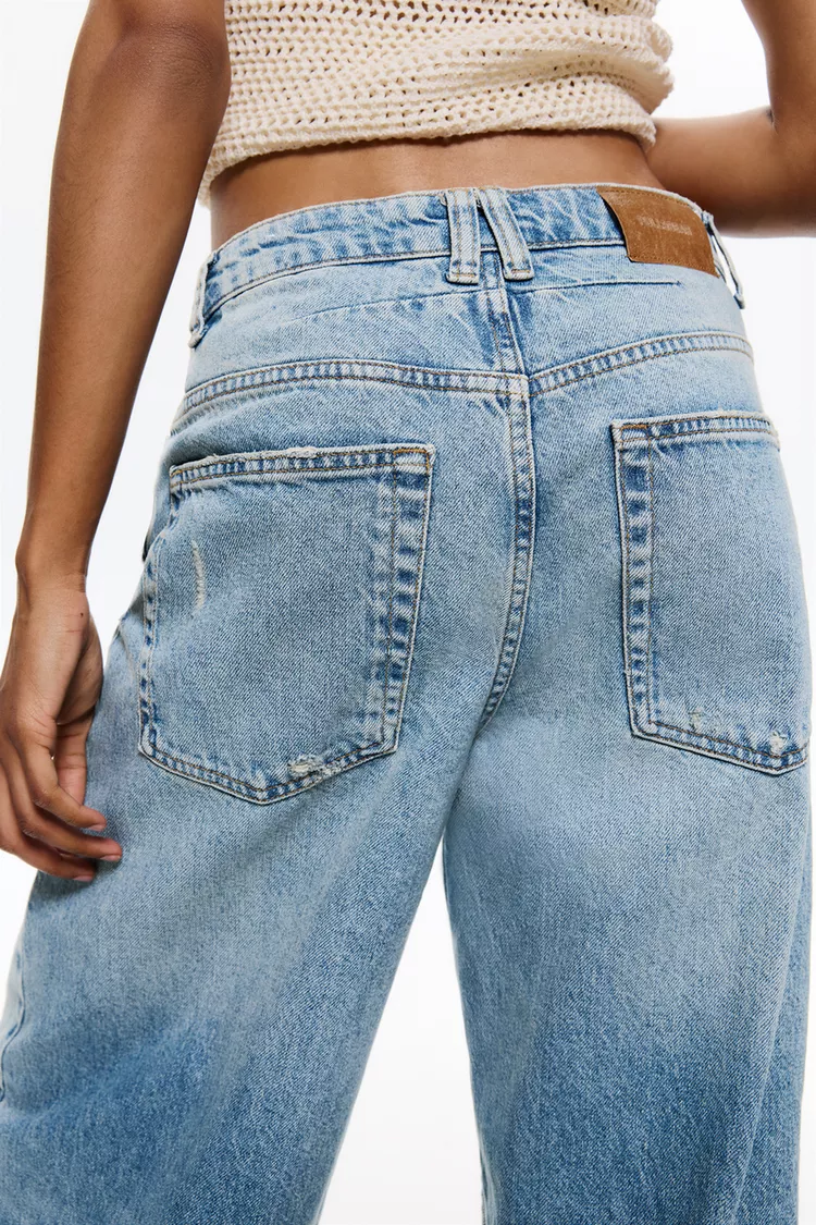 Mid-waist barrel jeans