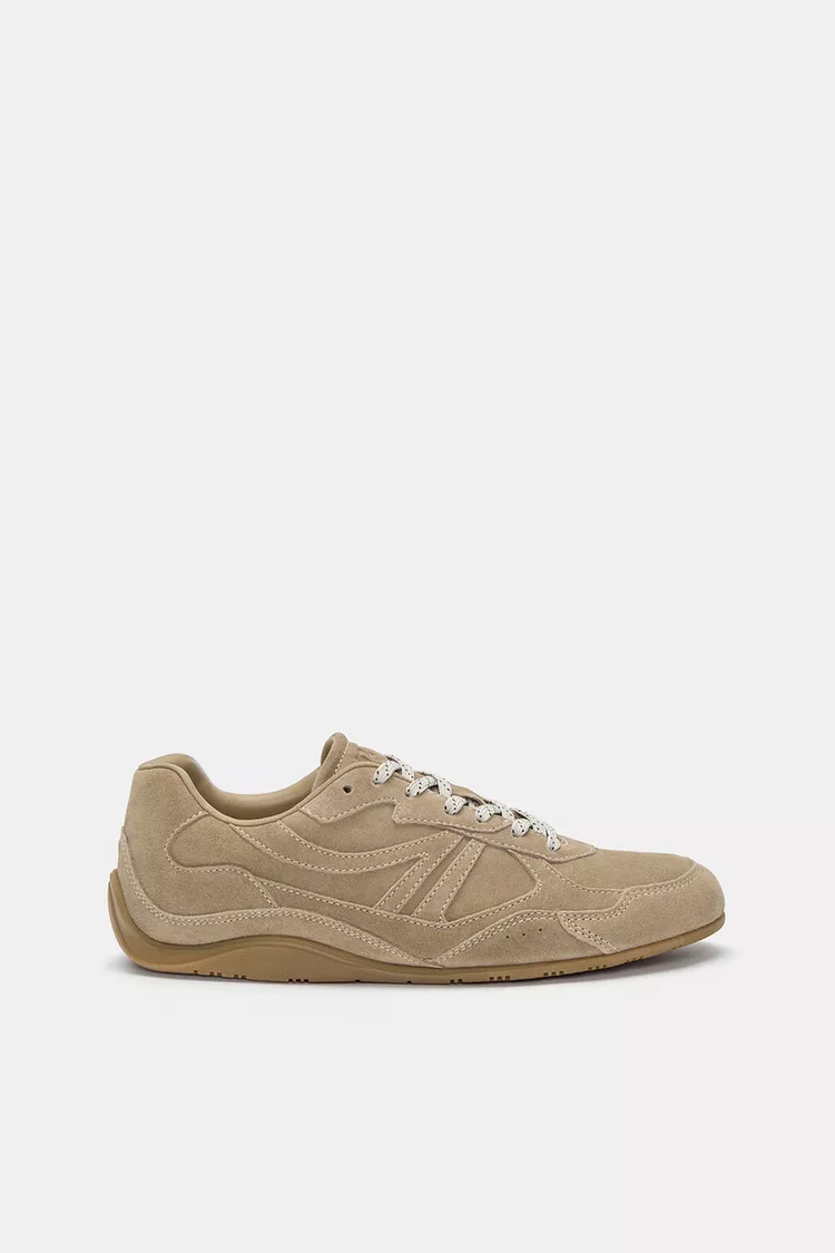 Suede leather sneakers