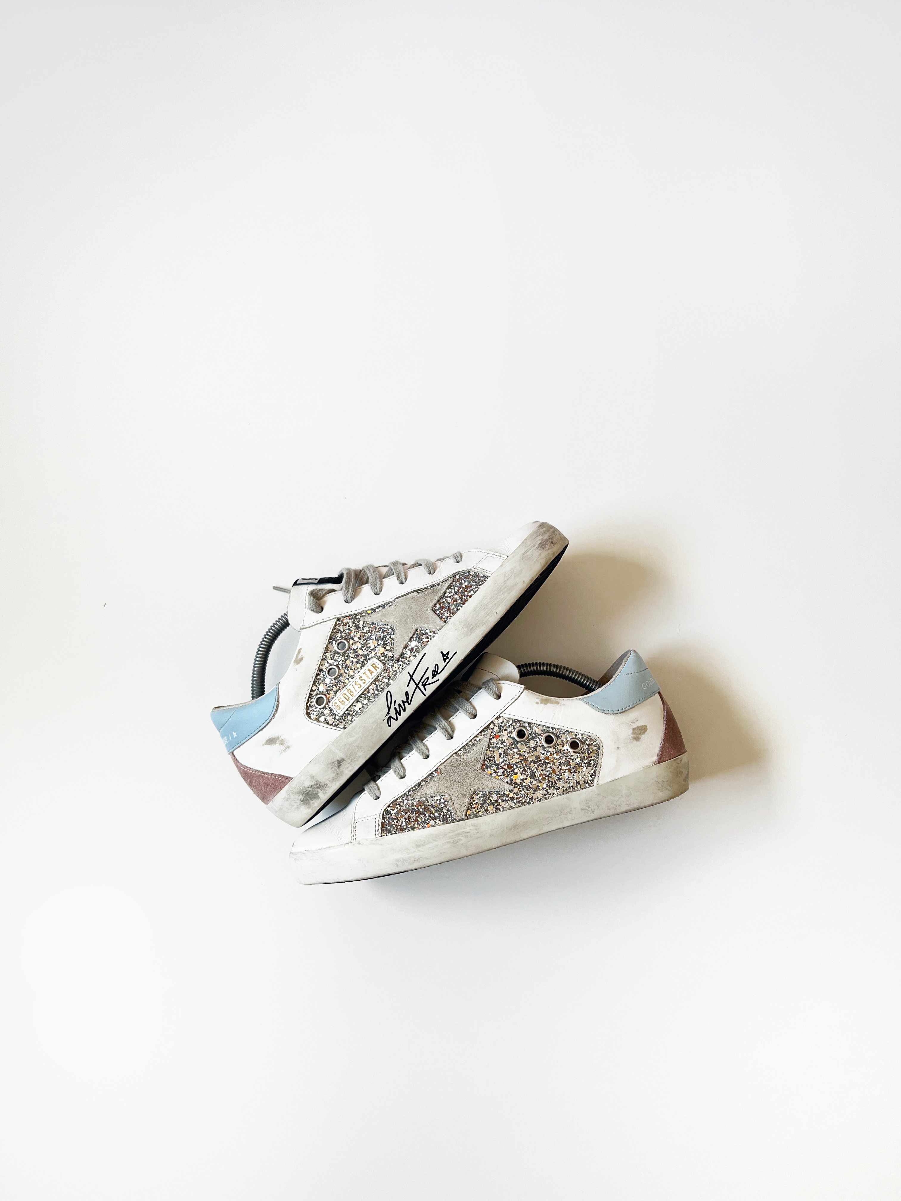 White/ Light Blue Superstar
