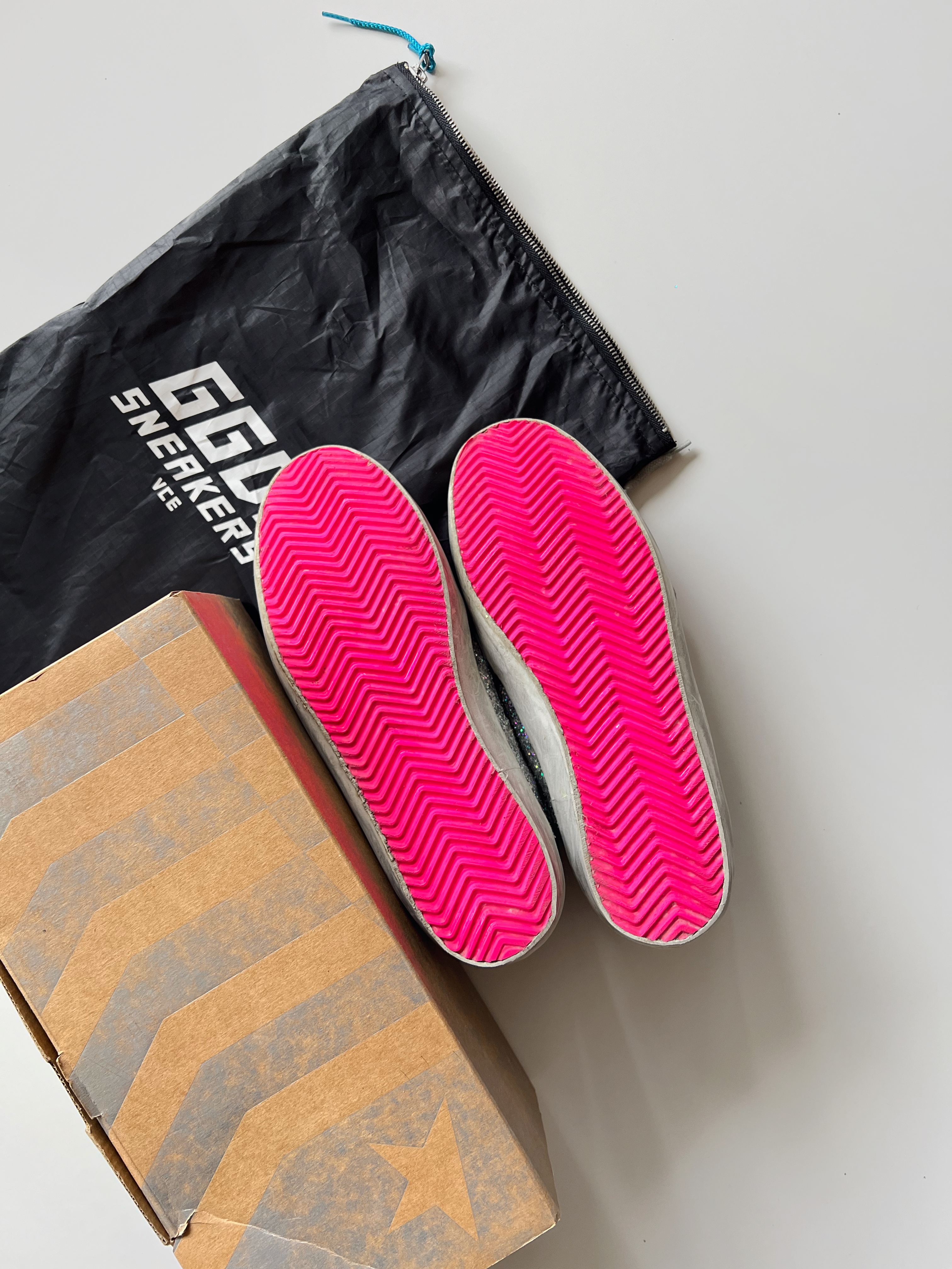 Silver/ fluor pink Superstar
