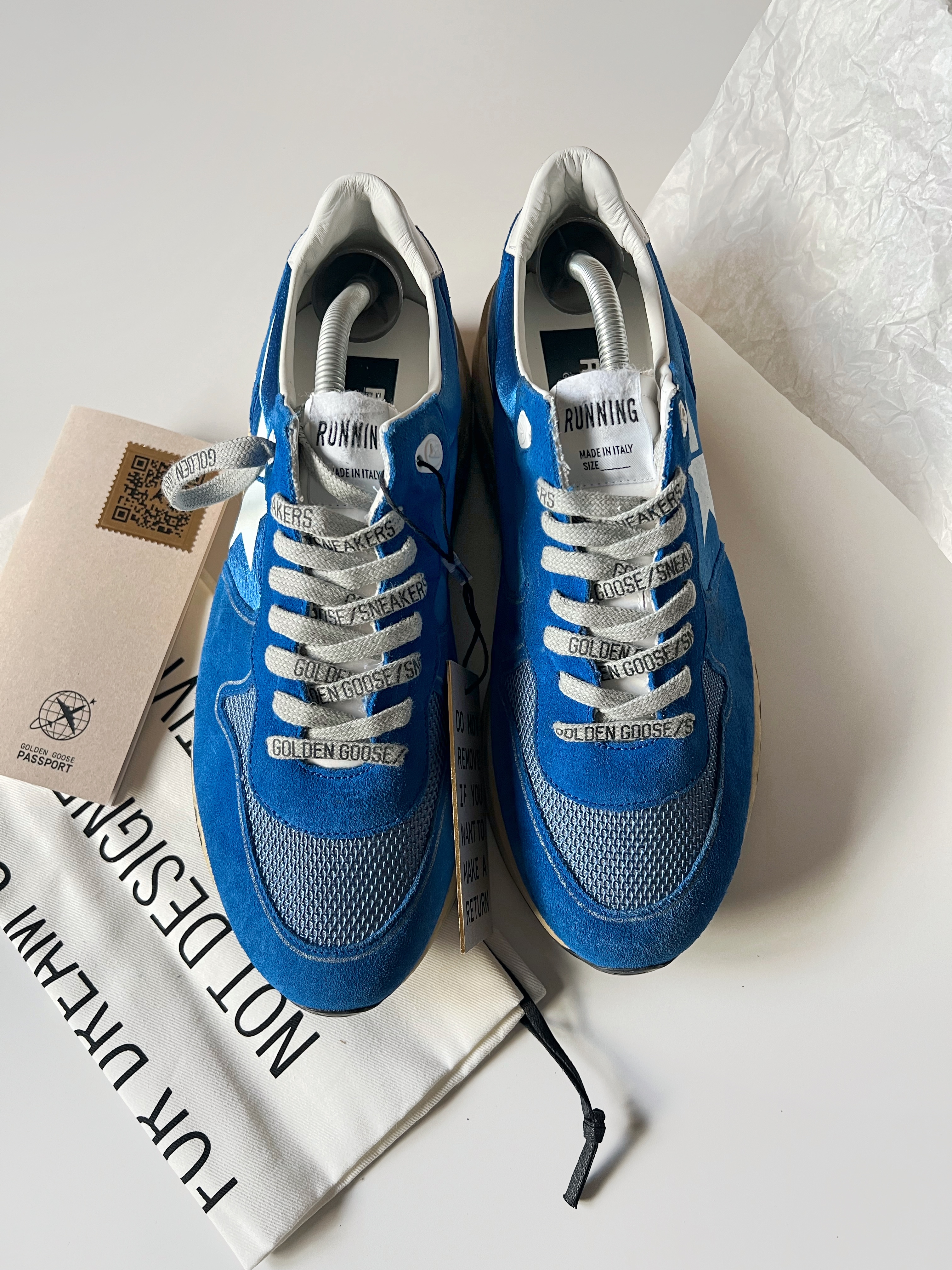Blue and Silver Running Sole