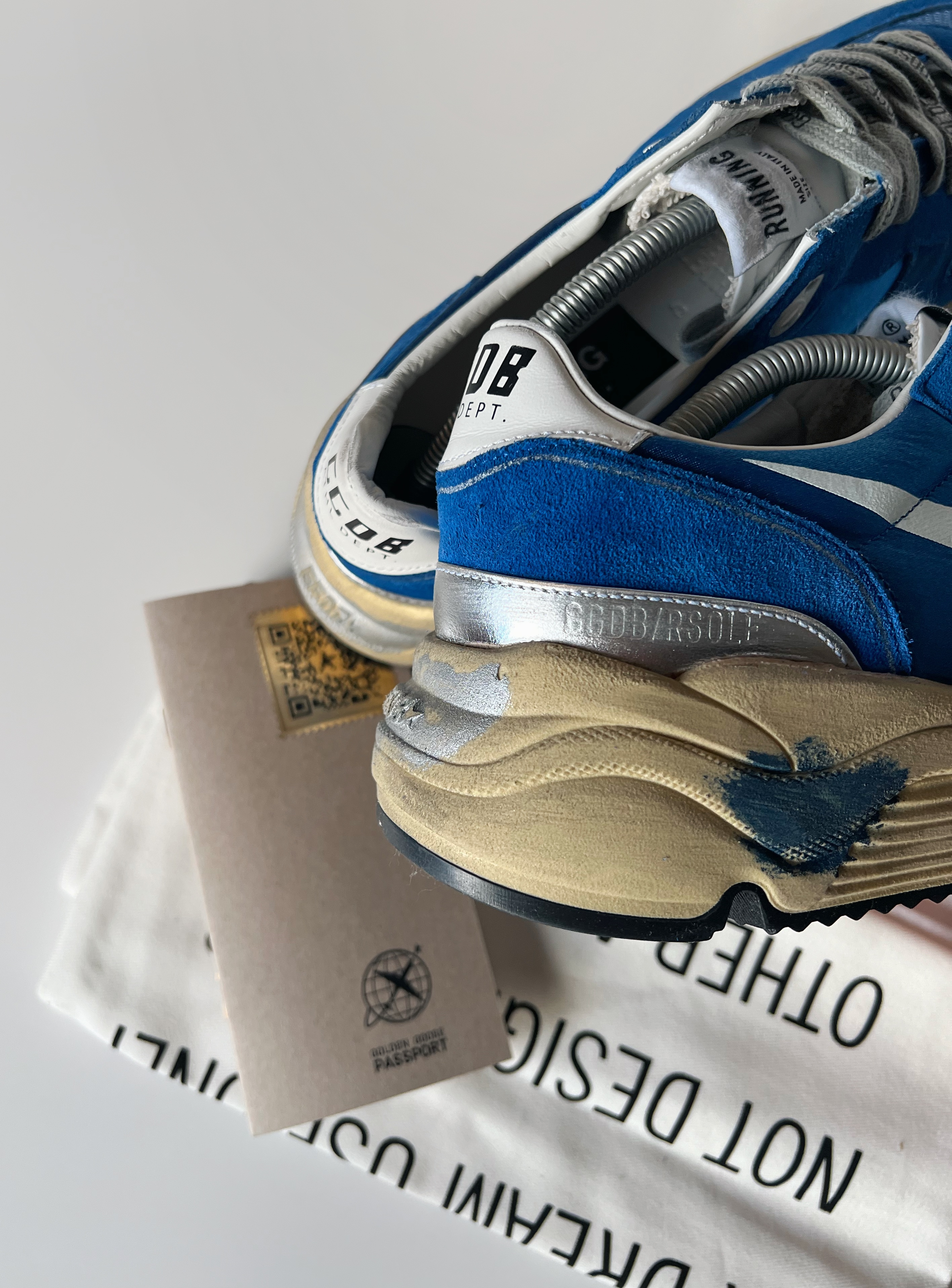 Blue and Silver Running Sole