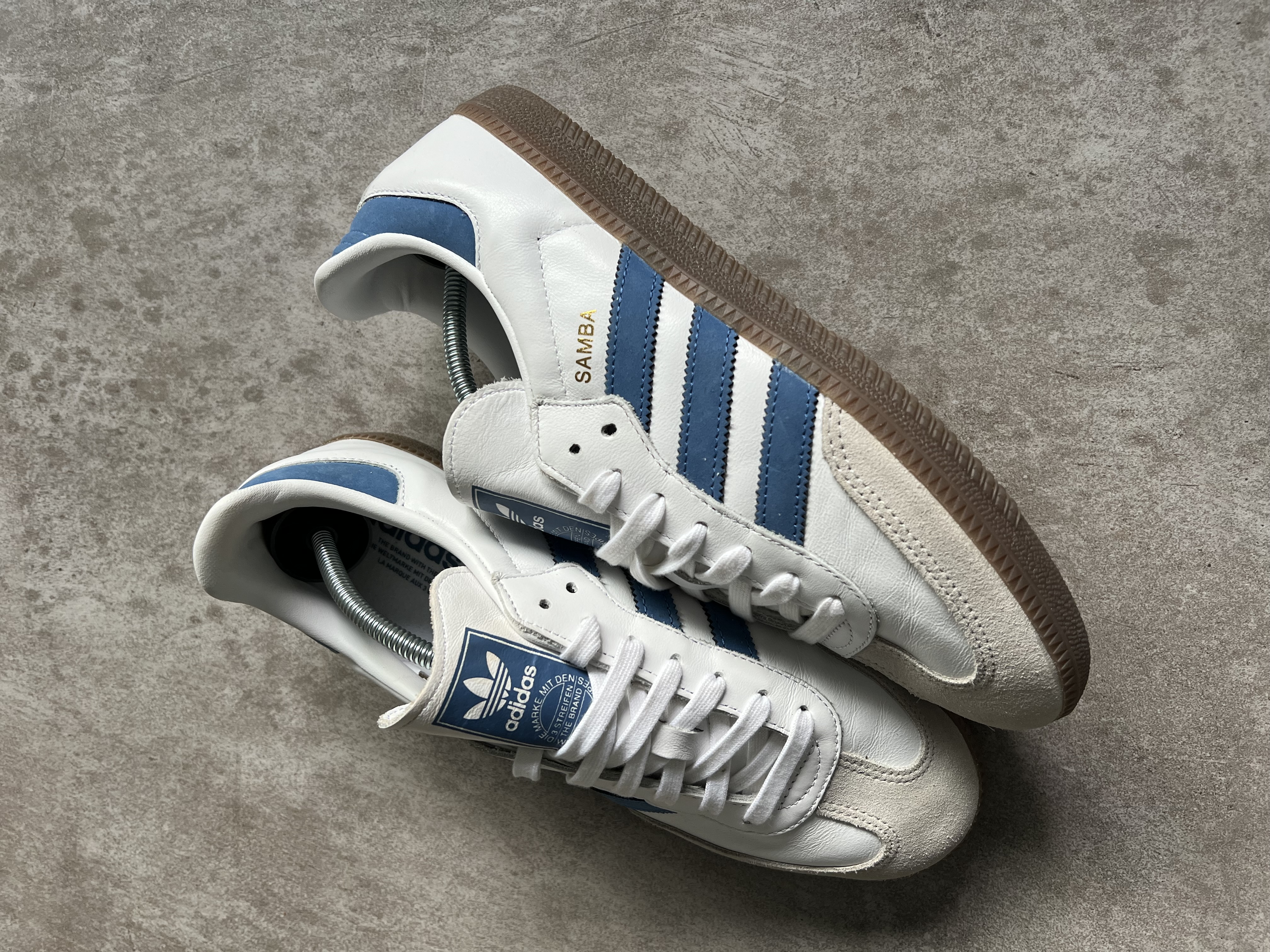 Adidas Samba White & Blue