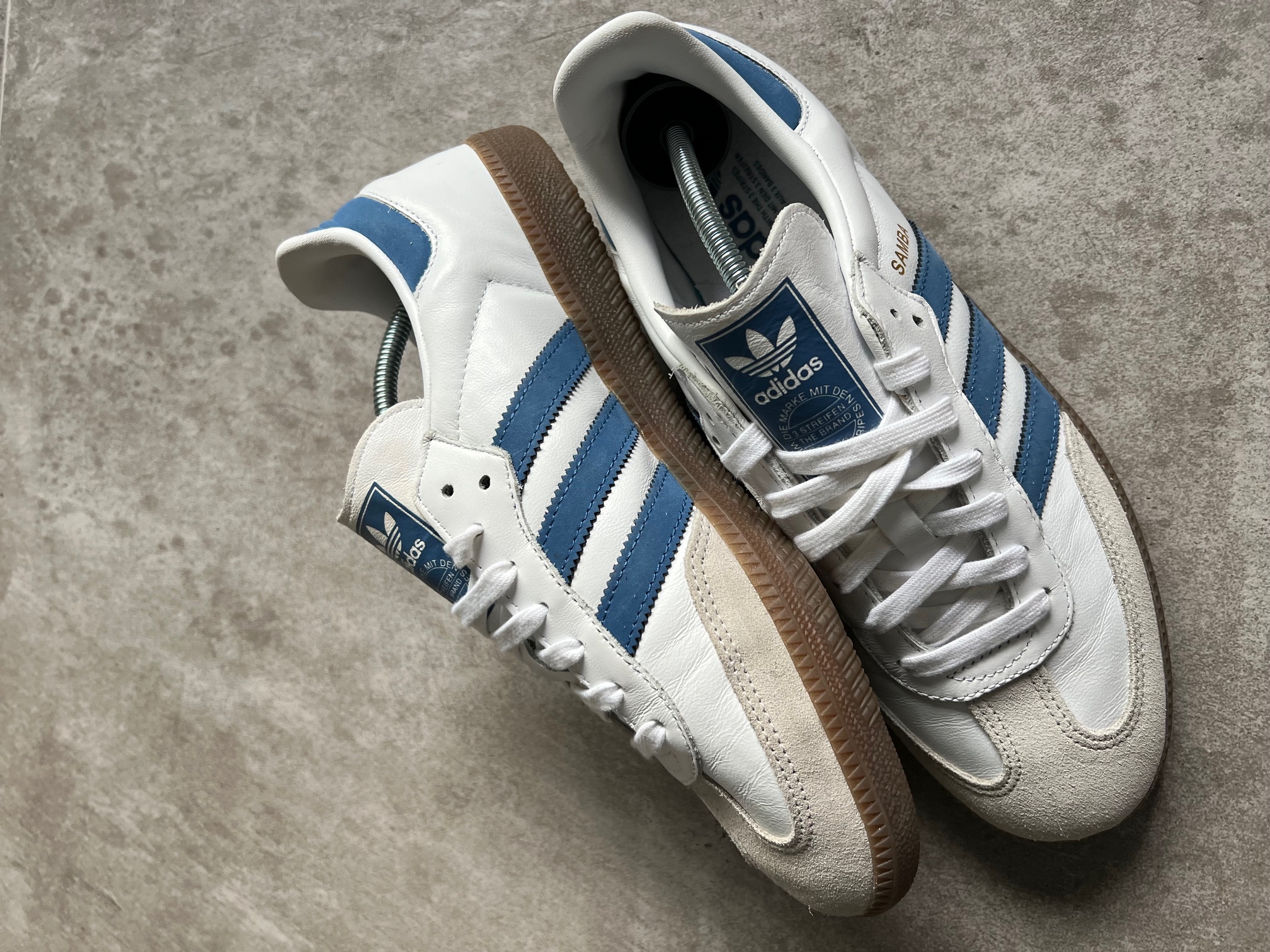 Adidas Samba White & Blue