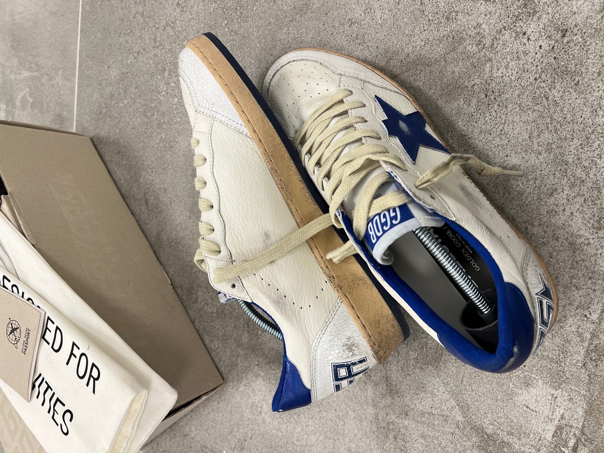 Golden Goose Ball Star White & Blue