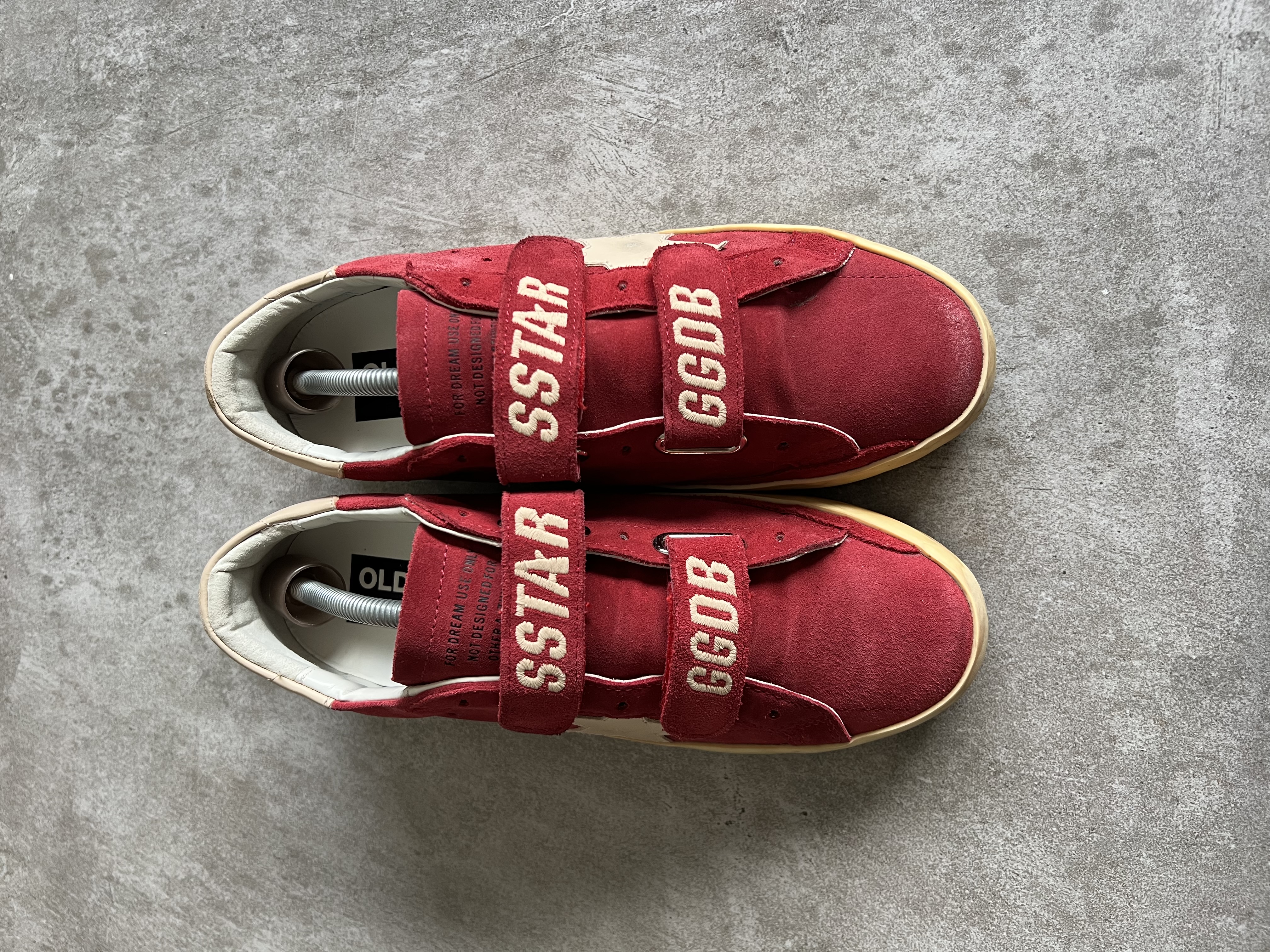 Red Old School Golden Goose 
