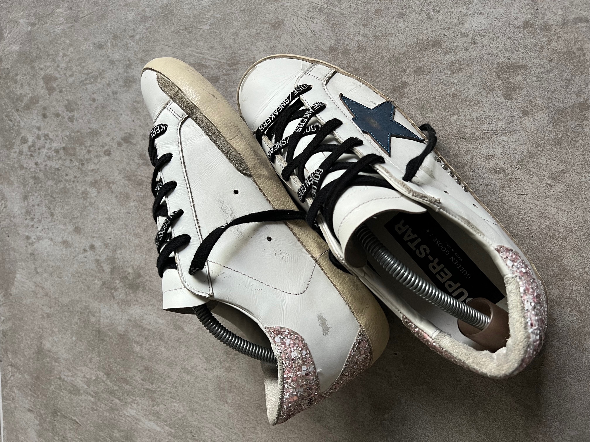 Golden Goose Superstar White/Blue/Pink