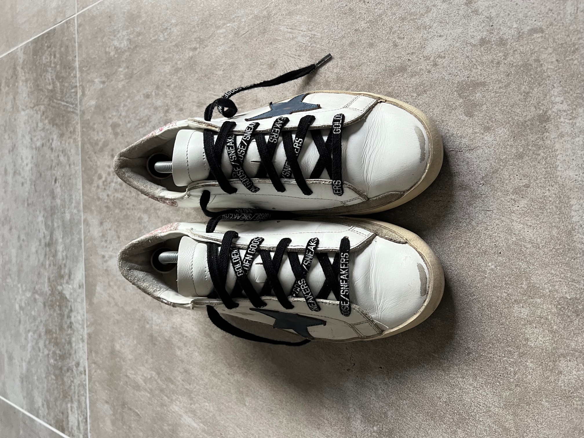 Golden Goose Superstar White/Blue/Pink