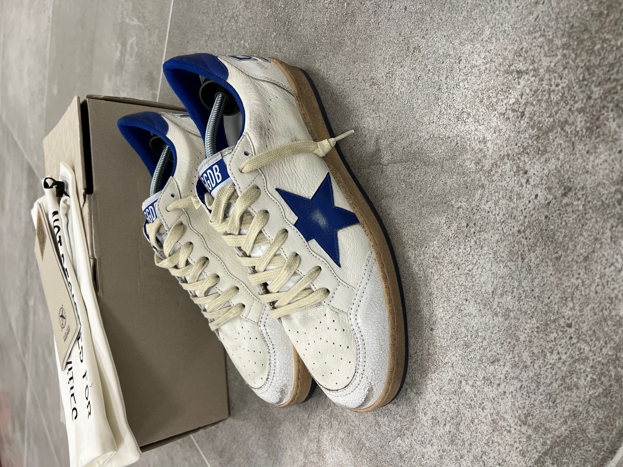 Golden Goose Ball Star White & Blue