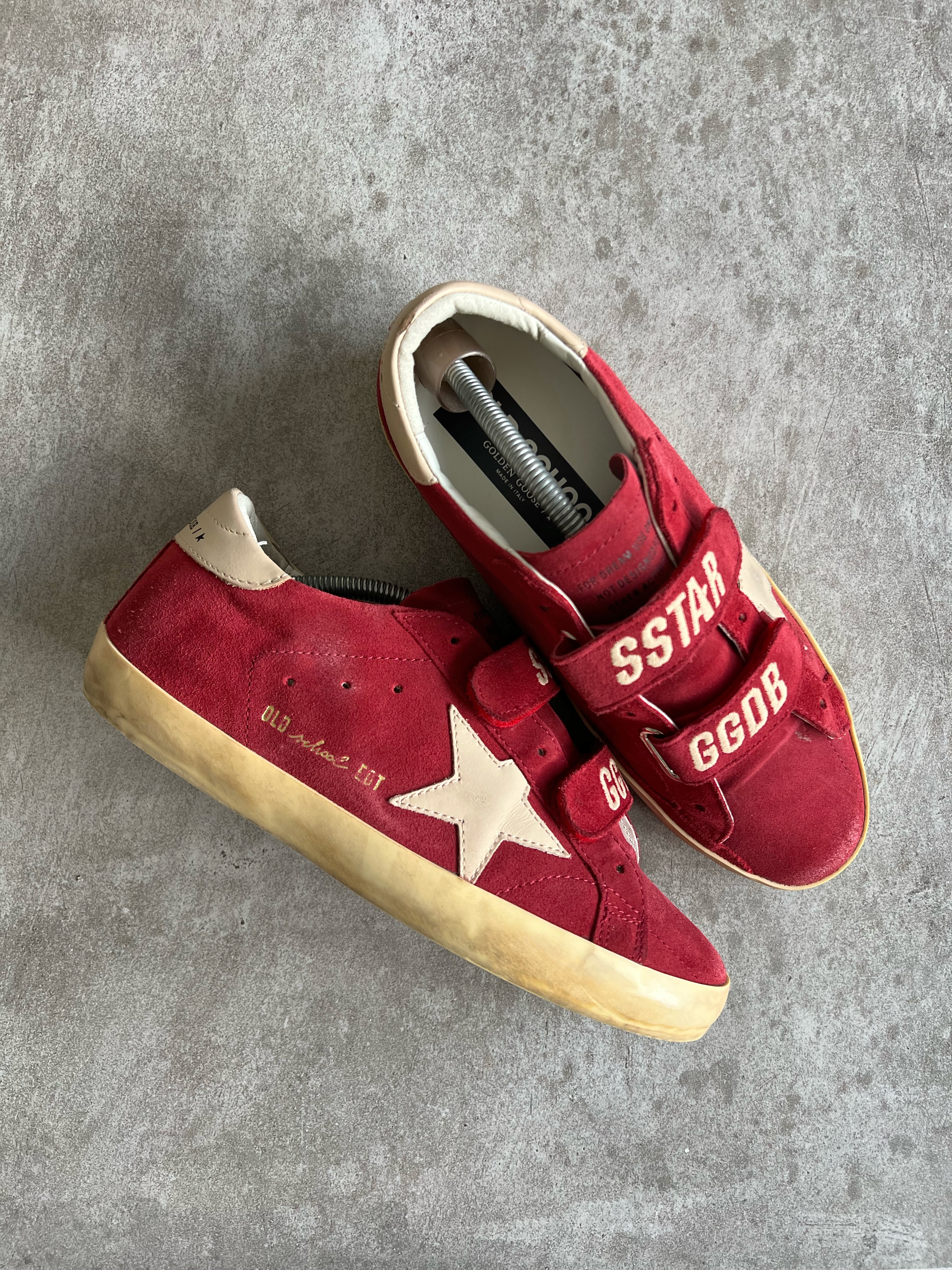 Red Old School Golden Goose 
