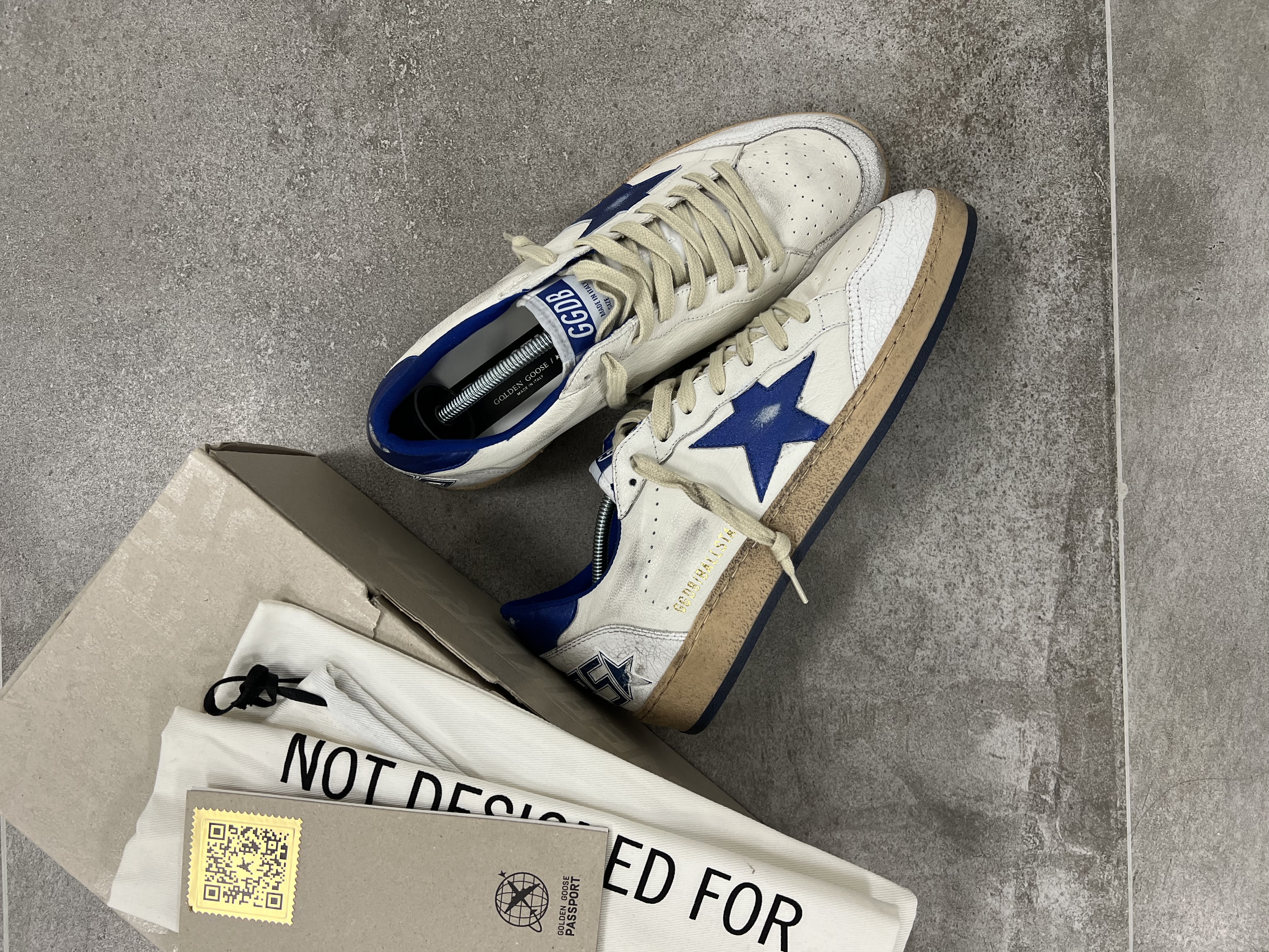 Golden Goose Ball Star White & Blue