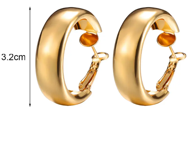 Teulrip Korean Hoop Geometry Earrings  Trendy Jewelry for Girls & Women