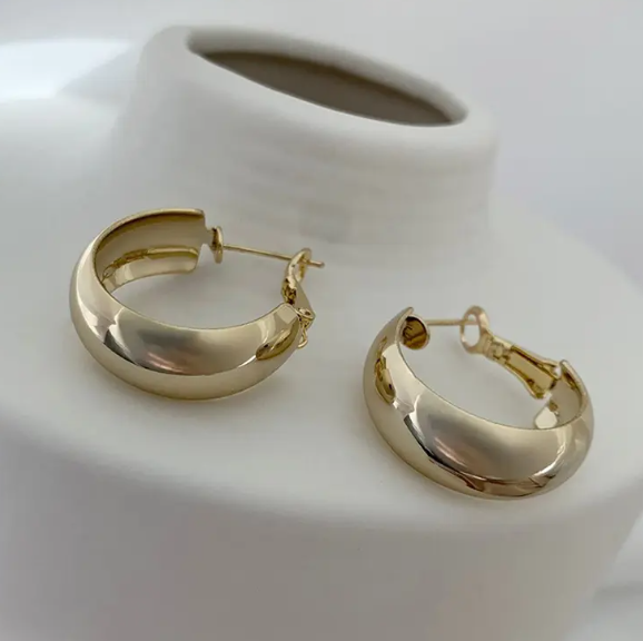 Teulrip Korean Hoop Geometry Earrings  Trendy Jewelry for Girls & Women