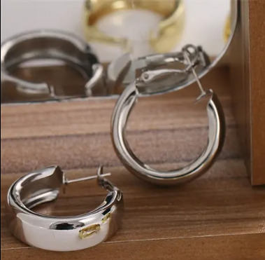 Teulrip Fashion Simple Hoop Earrings  Small Round Earrings for Girls & Women