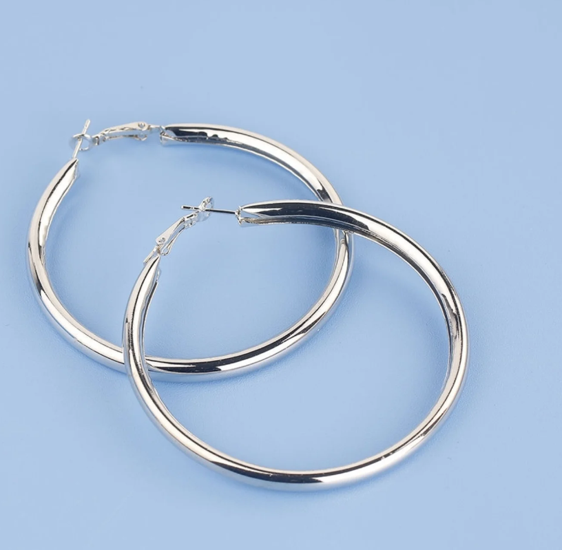 Teulrip Large Circle Hoop Earrings  Big Round Jewelry for Girls & Women