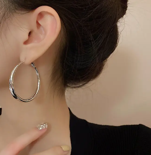 Teulrip Large Circle Hoop Earrings Big Round Jewelry for Girls & Women