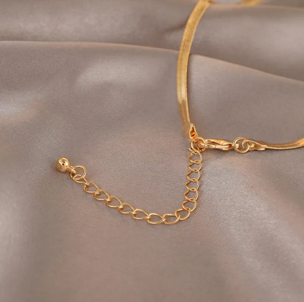 TEULRIP Gold Plated Titanium Steel Snake Chain Necklace No Tarnish, Durable Jewelry for Girls & Women