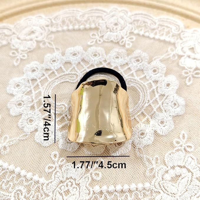 TEULRIP Metal Gold Hair Cuffs – Stylish Wrap Hair Ties for Girls & Women