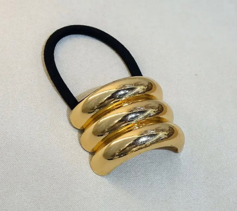 TEULRIP Gold C-Shaped Metal Hair Cuffs – Stylish Wrap Hair Ties