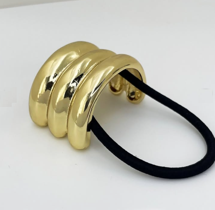 TEULRIP Gold C-Shaped Metal Hair Cuffs – Stylish Wrap Hair Ties