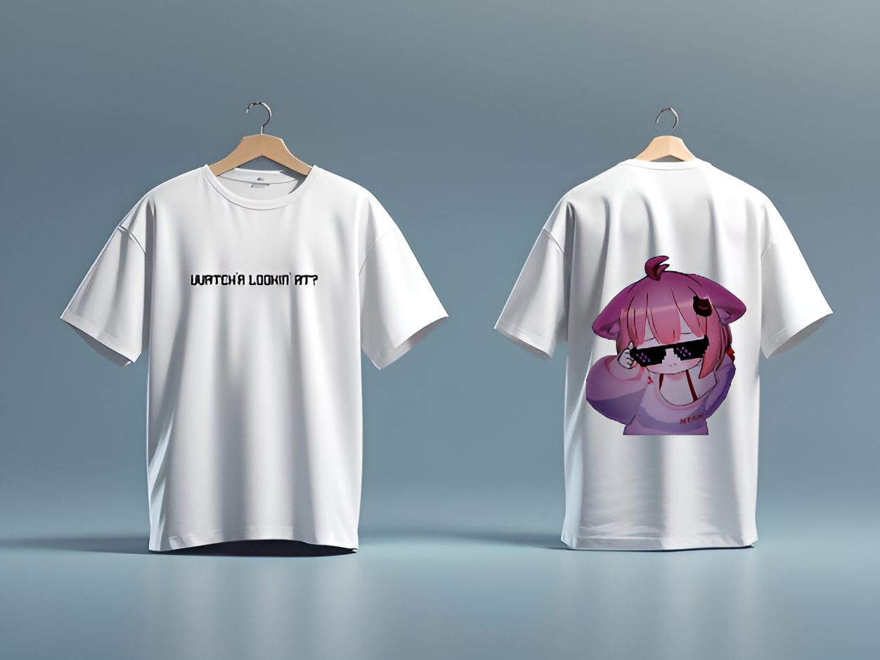 Graphic White T-Shirt- Oversized