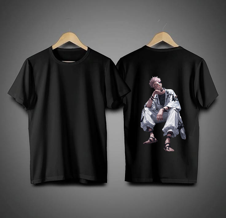 Anime Graphic Black T-Shirt