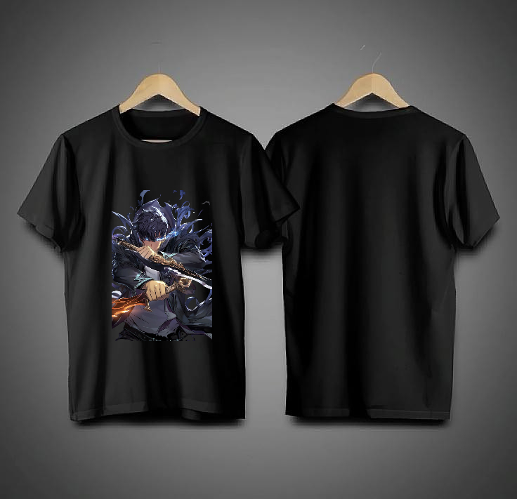 Anime Graphic Black T-Shirt