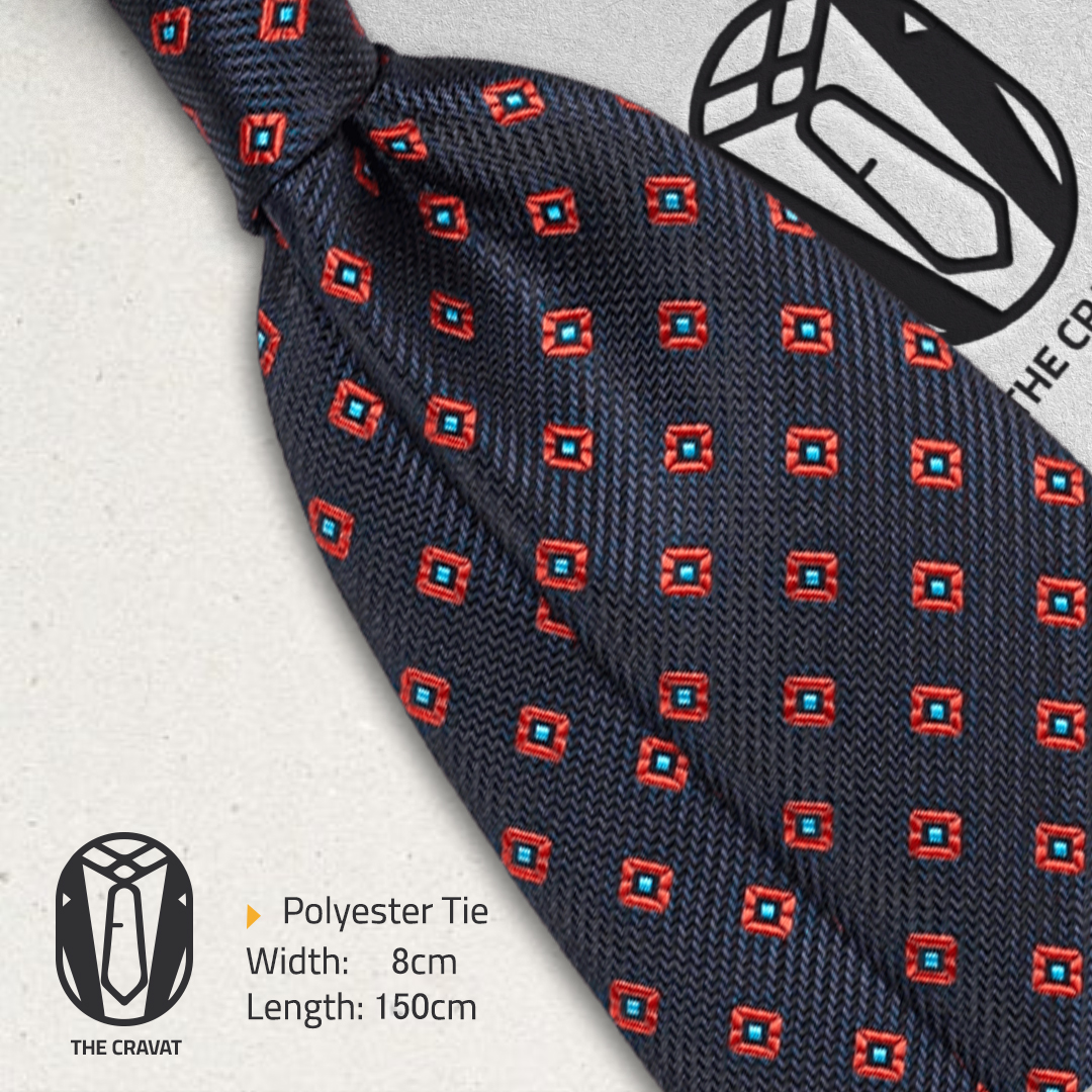 Geometric Dark blue Necktie