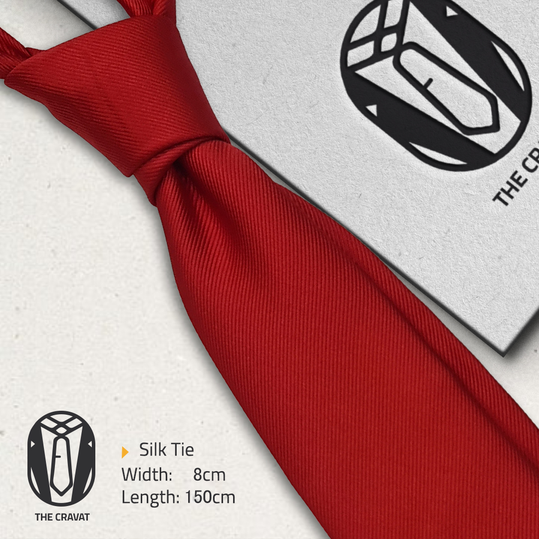 Solid Red Necktie