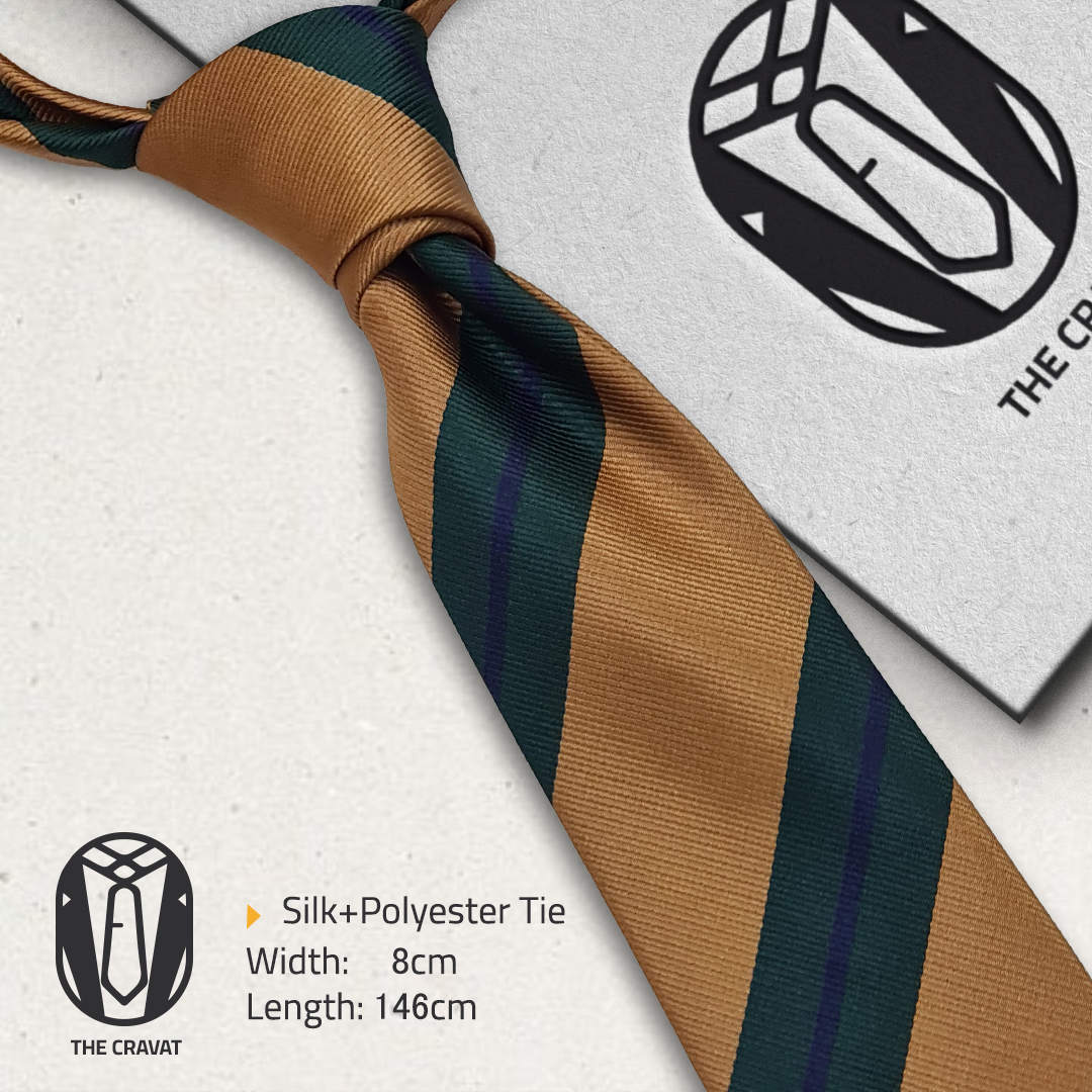 Stripes Yellow & Green Necktie