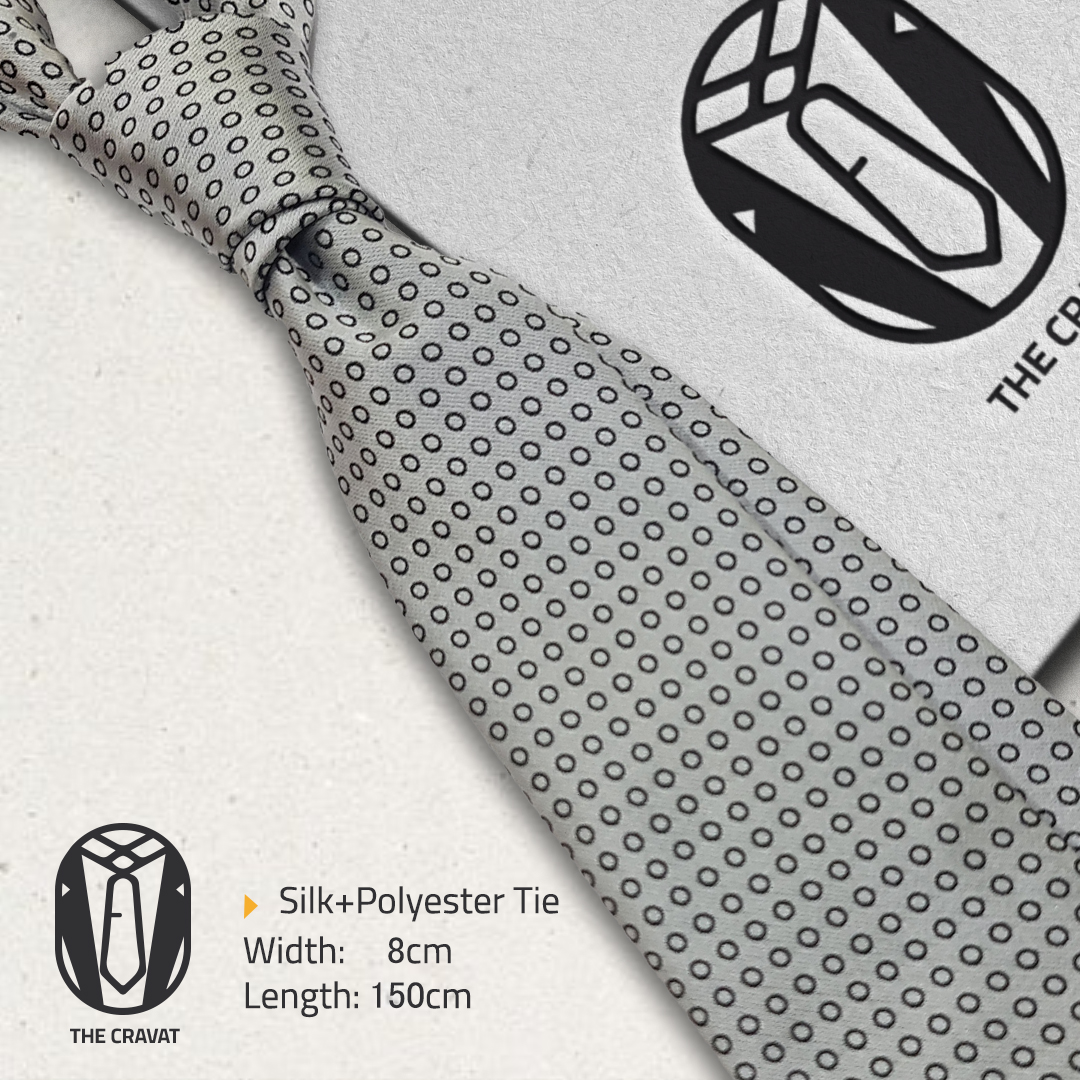 Dotted Silver Necktie