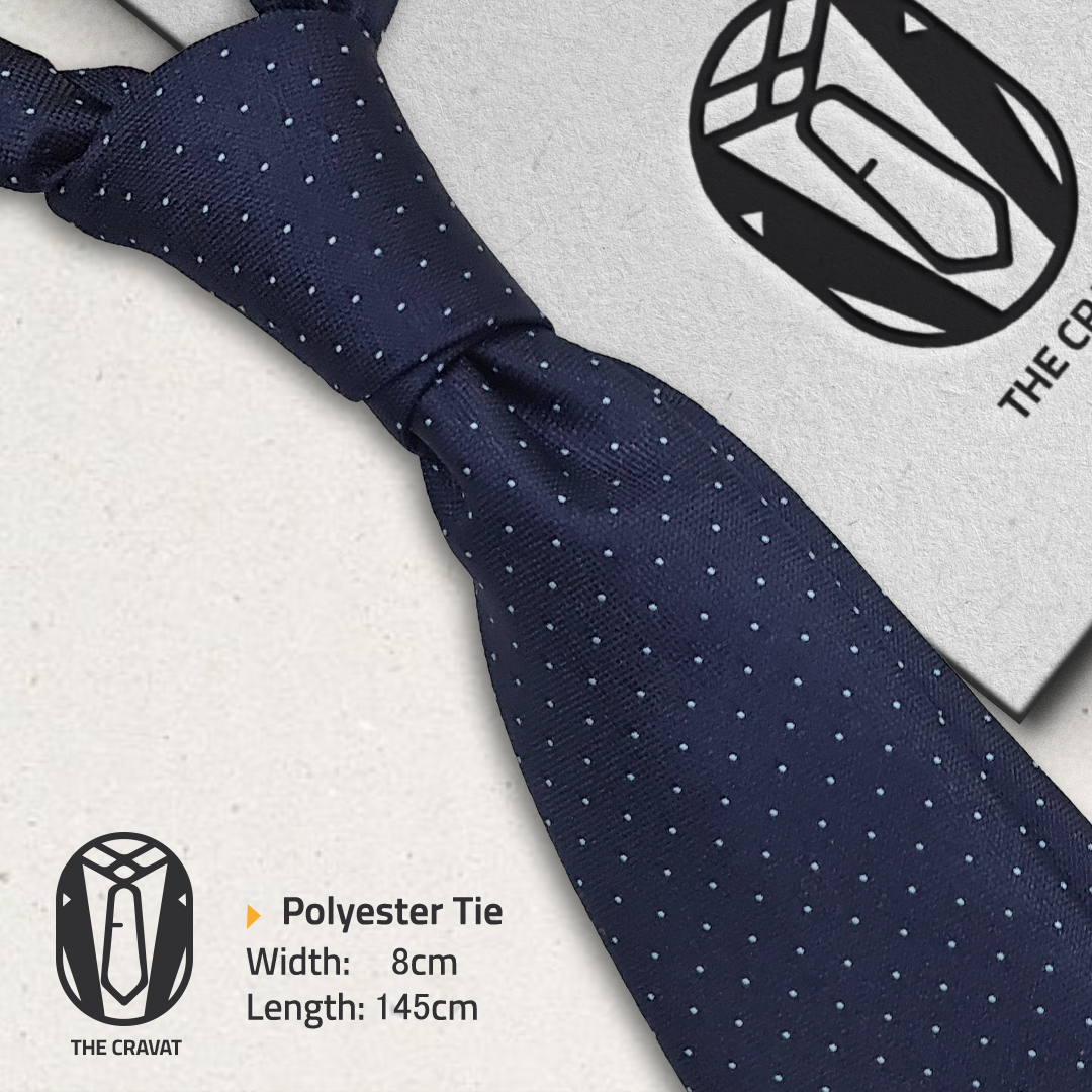 Dotted Navy Blue Tie