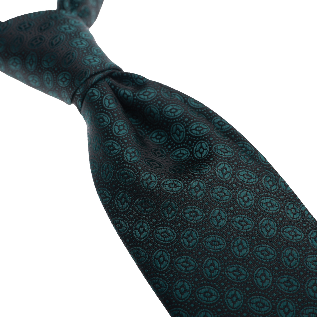Patterned Green Necktie