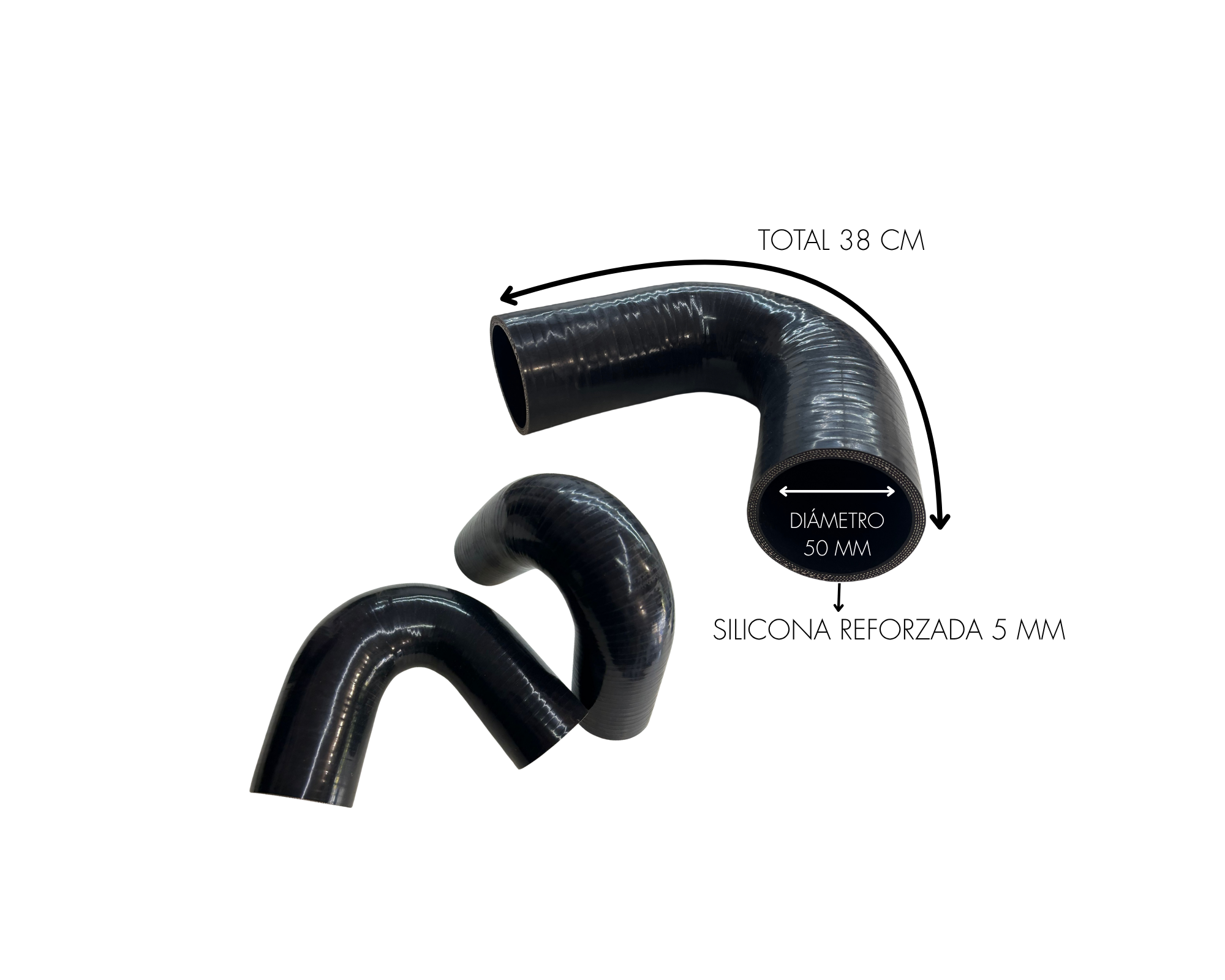 Mangon silicona 135° Diametro 50 MM