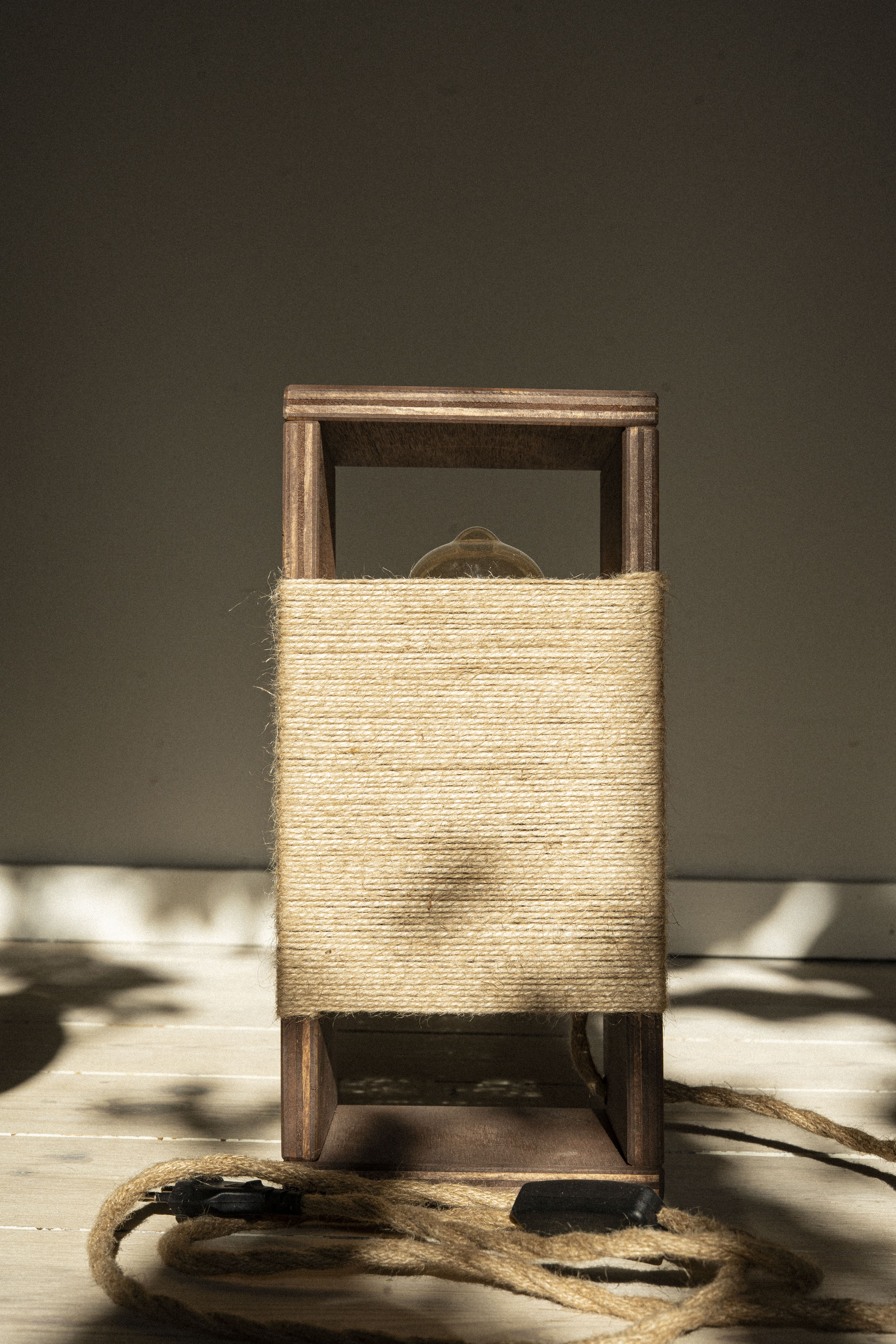 Handmade Rectangular Wooden Lamp