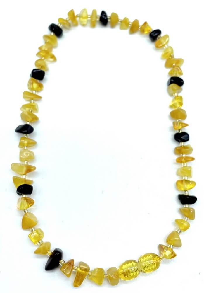Collier Ambre Chips Enfant 30cm